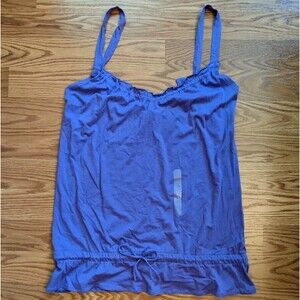 NWT Gap Adjustable Spaghetti Strap Tie Waist Boho Peasant Cottage Sz L Tank Top